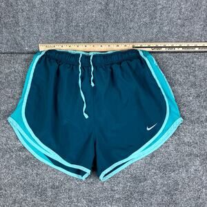 Nike Dri-Fit Shorts Womens Size S Teal Blue Trim Athletic Running Lightweight